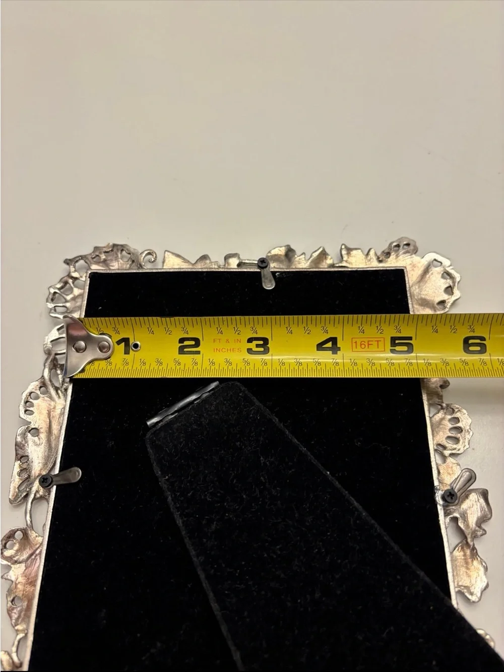 Vintage Butterfly Picture Frame Silver Metal Ornate Vintage Style